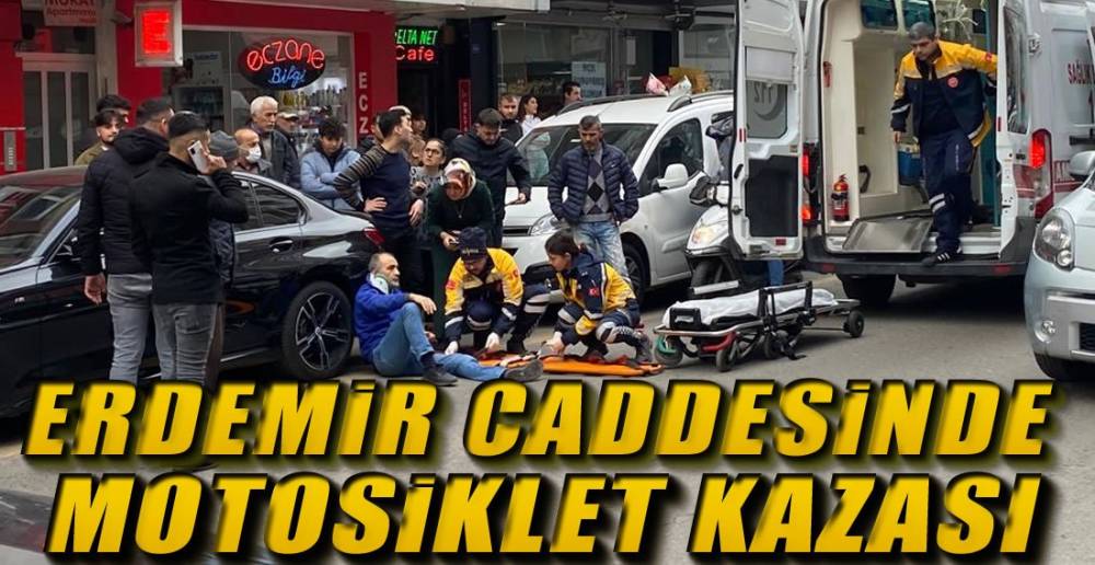 ARACINDAN İNDİ, MOTOSİKLET ÇARPTI !