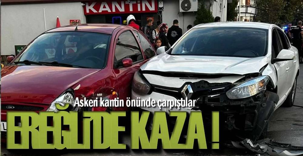 ASKERİ KANTİN ÖNÜNDE KAZA !