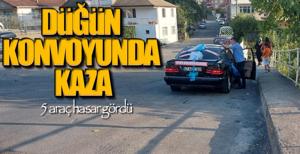 DÜĞÜN KONVOYUNDA KAZA !