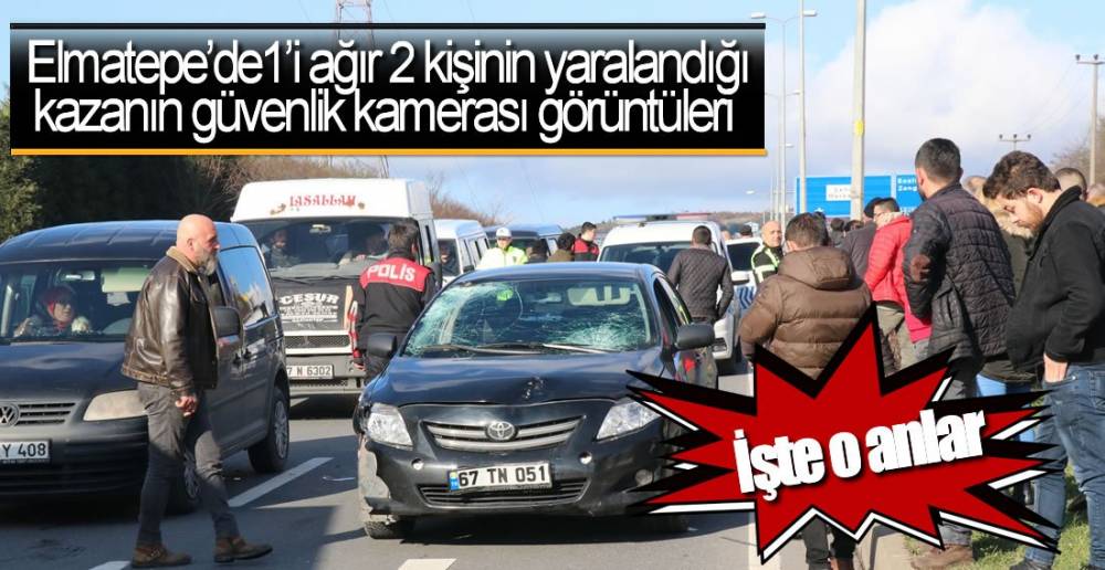 ELMATEPEDEKİ KAZANIN GÜVENLİK KAMERASI GÖRÜNTÜSÜ