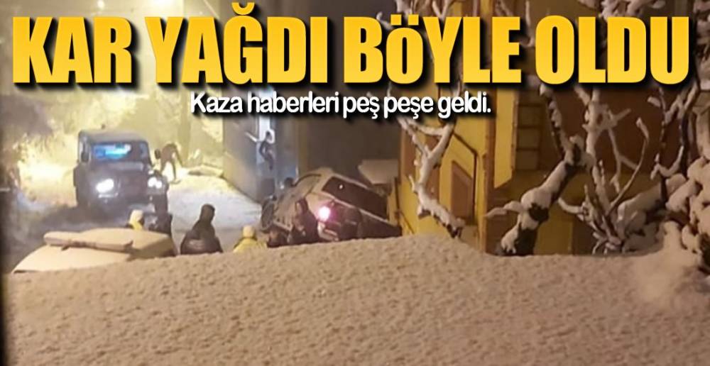 EREĞLİ'DE KAR KAZALARI !.