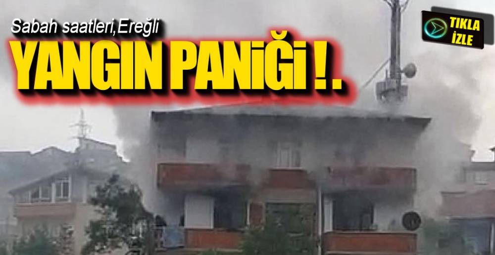 EREĞLİ'DE YANGIN PANİĞİ !.