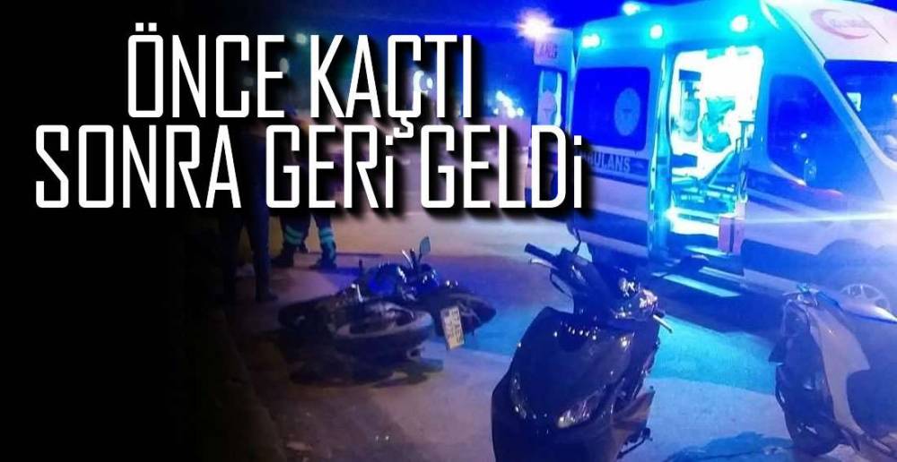 GÜLÜÇ'TE OTOMOBİL MOTOSİKLETE ÇARPTI !