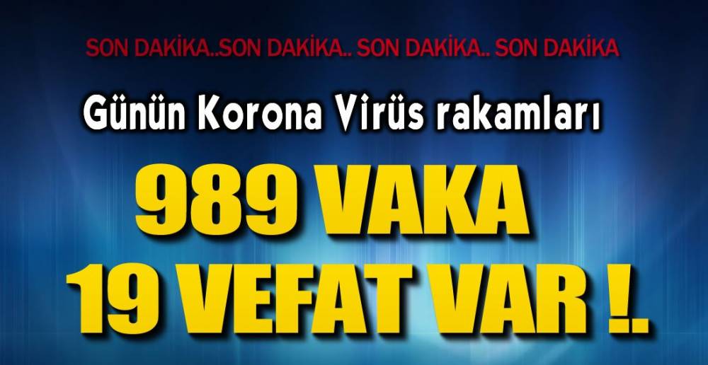 GÜNÜN KORONA VİRÜS TABLOSU