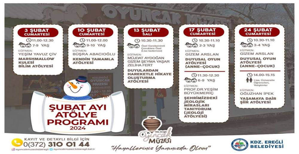 İŞTE ŞUBAT AYI PROGRAMI