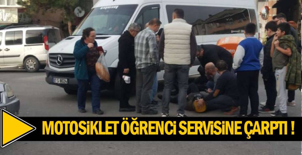 ÖĞRENCİ SERVİSİNE ÇARPTI !