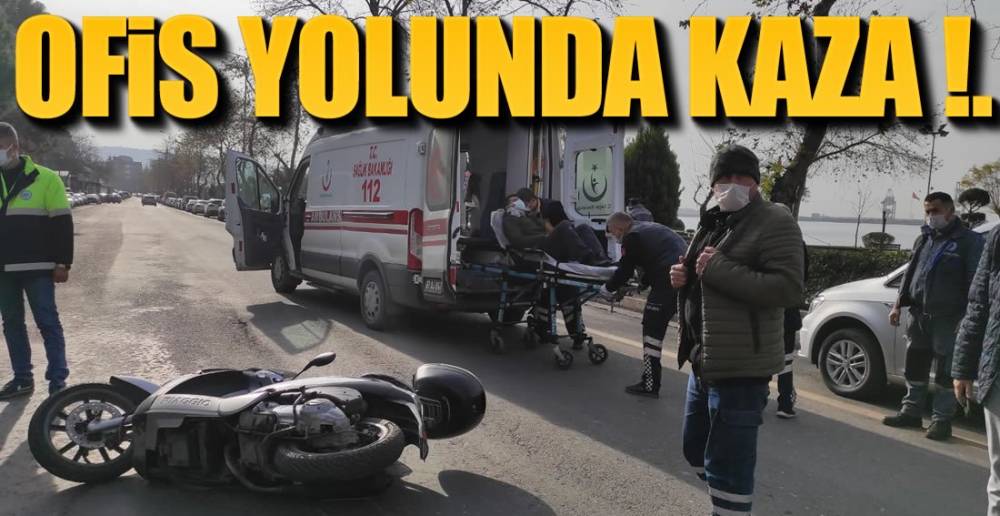 OFİS YOLUNDA KAZA !.