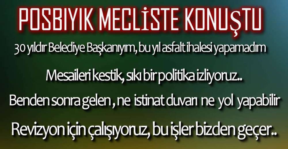 POSBIYIK'TAN FLAŞ AÇIKLAMALAR