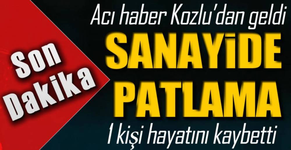 SANAYİ SİTESİNDE PATLAMA !