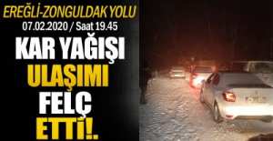 ARAÇLAR YOLDA KALDI