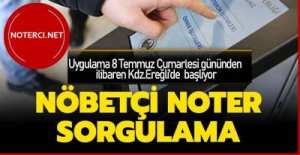 EREĞLİ'DE NÖBETÇİ NOTER  !