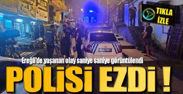 TRAFİK POLİSİNİ BÖYLE EZDİ !