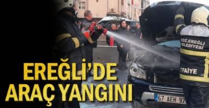 KEPEZ'DE ARAÇ YANGINI !