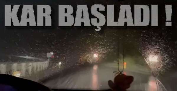 ZONGULDAK YOLUNDA KAR YAĞIŞI BAŞLADI